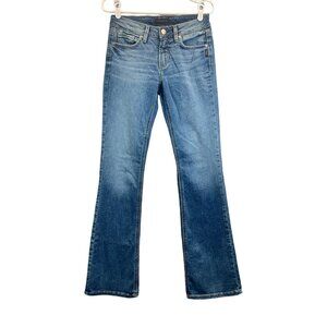 Silver Jeans Co. Womens Size 26 "Suki Bootcut" Embroidered Pocket Denim Jeans